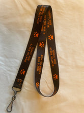 Load image into Gallery viewer, Newton North Black Lanyard With Paw Print
