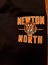 Load image into Gallery viewer, Newton North Tiger Face Black Sweatpants, Open Bottom
