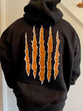 Load image into Gallery viewer, Newton North Tiger Hoodie (Black) With Claw Marks
