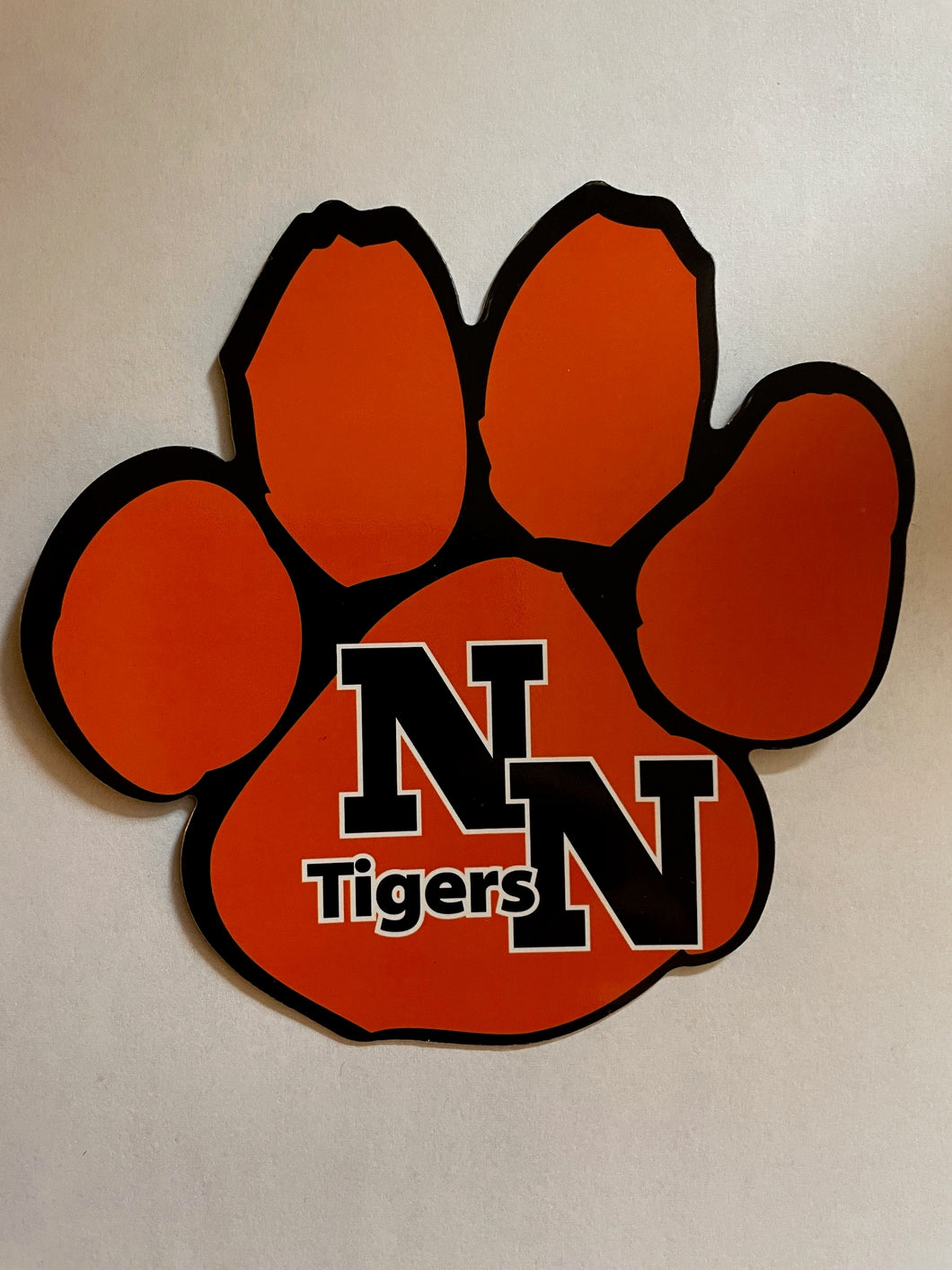 NNHS Tigers Black Paw Car Magnet